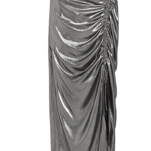 All Saints Carla Gathered Metalic Skirts.